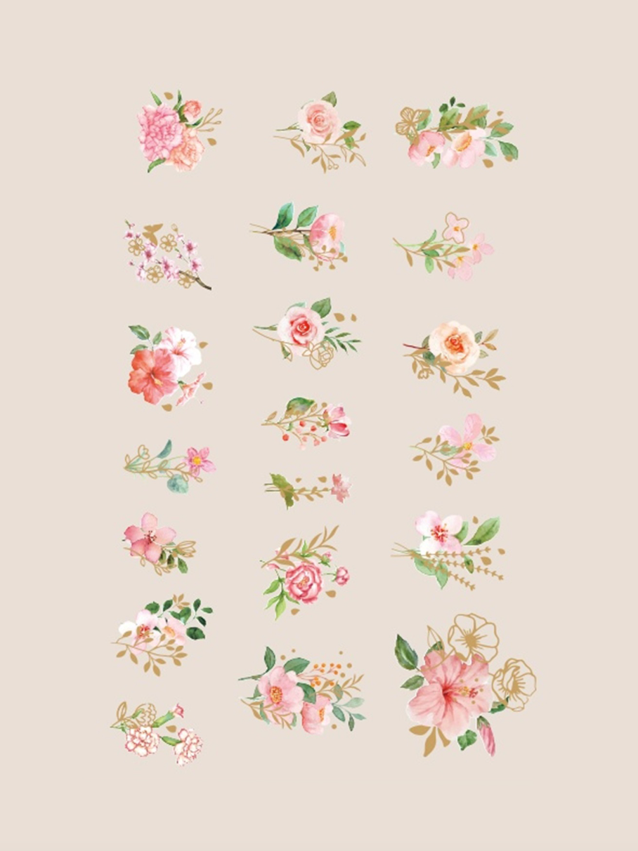 ملصقات الورود