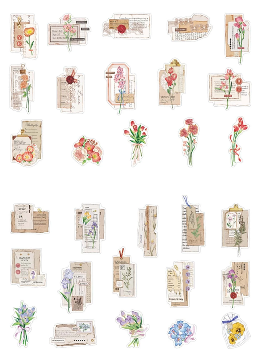 ملصقات الورود الكلاسيكية