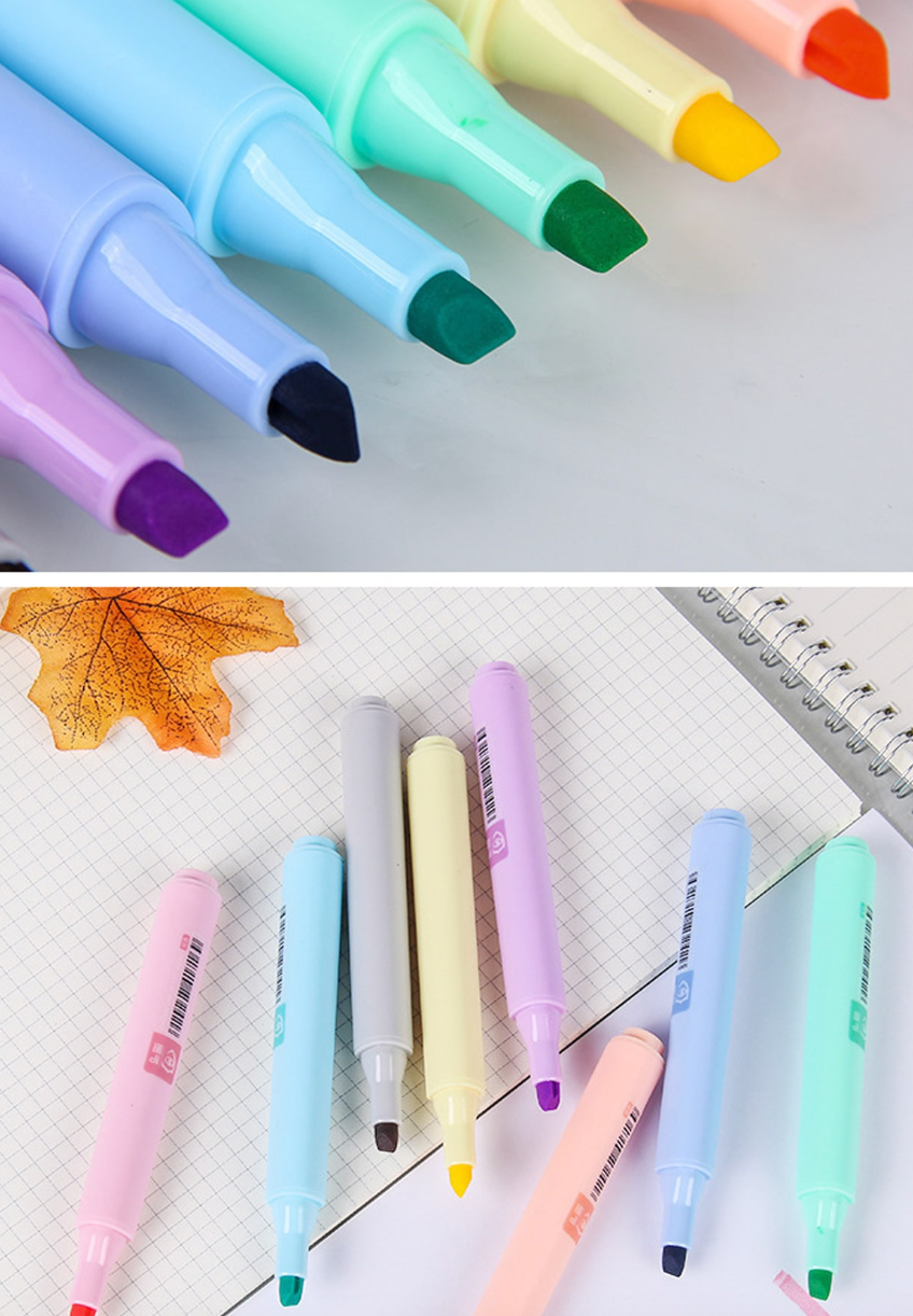 أقلام التظليل بألوان الباستيل