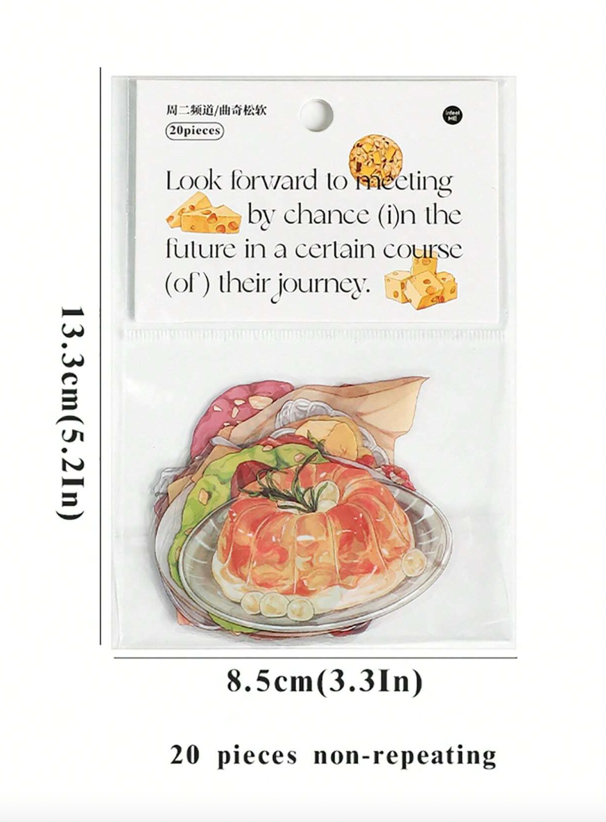 ملصقات بأشكال الأطعمة المتنوعة