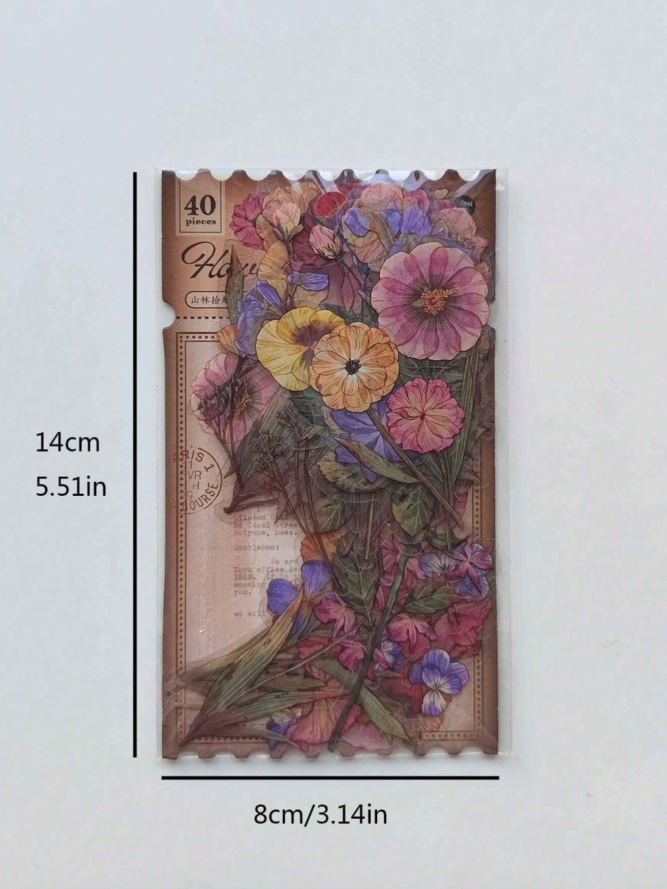 ملصقات الورود الملونة